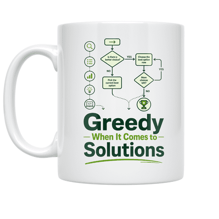 Greedy When It Comes to Solutions - Problem Solver - 11 oz Ceramic Coffee Mug