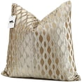 thumbnail image 4 of 22x22 Beige Pillow Covers, Gold Cushion Throw Velvet Covers ,Velvet Beige Gold Square Modern Style for Living Room, Couch, Sofa, Bed, Chair, Cover Pillow Cover for Couch Bed and Chair (No Insert), 4 of 7