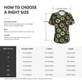 thumbnail image 4 of Yiaed Sunflowers Print Women's T Shirt V-Neck Short Sleeve Shirt Casual Breathable Tee Summer Tops-XX-Large, 4 of 5