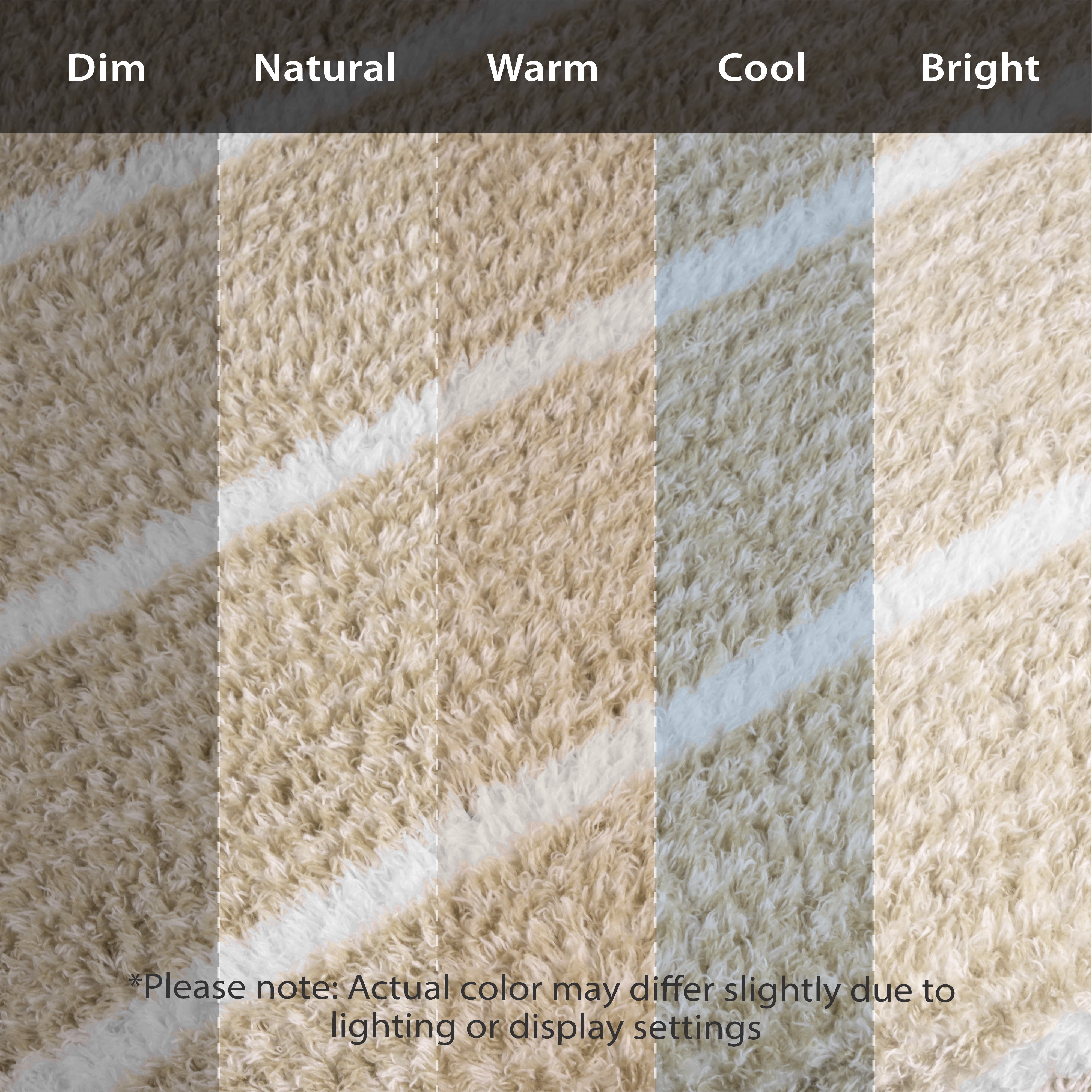 Regal Living Ultra Soft Cozy Knit Throw Blanket, Khaki Stripe, 90" x 90"