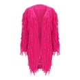 thumbnail image 1 of IMENGL cardigan à Franges en Tricot Torsadé pour Femmes, Rose 2TG, Taille M-2TG, 1 of 8