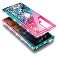 thumbnail image 1 of Compatible with Samsung Galaxy S23 Case(6.1 Inch), Girls Women Bling Liquid Floating Glitter Cute Case with Tempered Glass Screen Protector, Ring Holder & Wrist Strap, 1 of 4