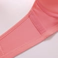 thumbnail image 4 of Gyexs Women's Front Closure Yoga Bra Lace Trim Seamless Comfort Wireless Support Adjustable Strap Sleepwear Activewear, Watermelon Red, Size 36, 4 of 7