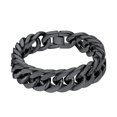thumbnail image 1 of PROSTEEL Pulseras de cadena cubana de 17 mm de acero inoxidable negro para hombre, pulsera de cadena Franco gruesa Hip Pop para niños, hijo, marido, regalo de cumpleaños de Navidad, 7.5in, 1 of 7