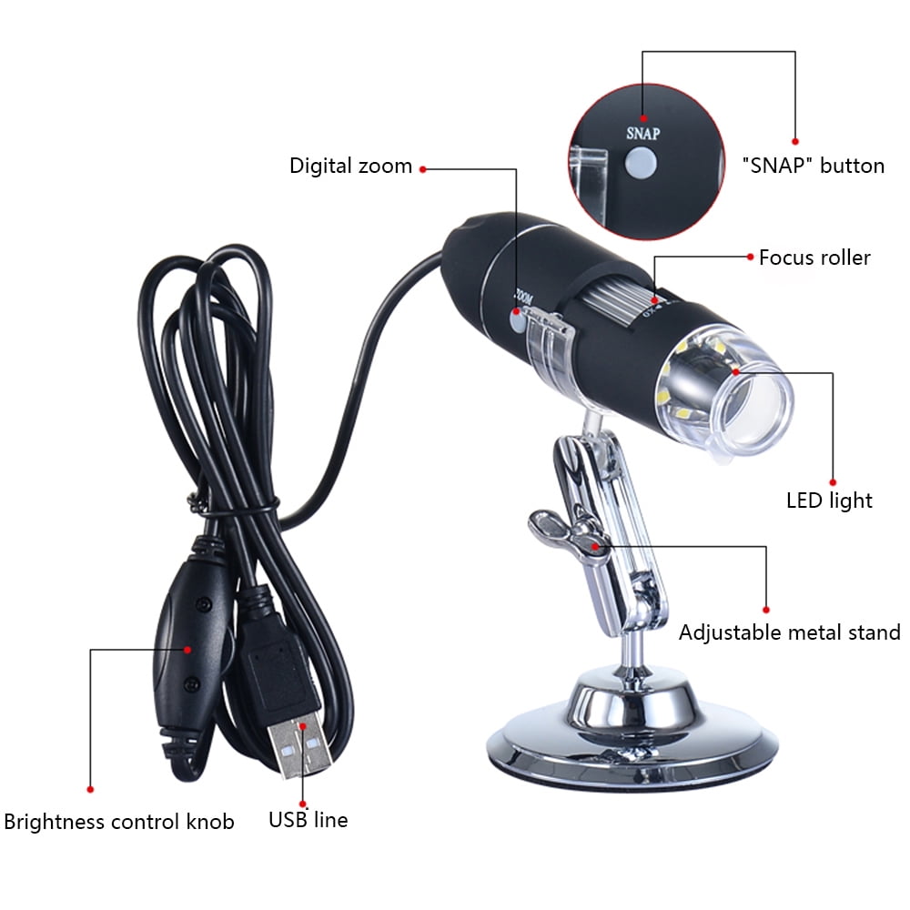BWAM 1000x Magnification Endoscope 8 LED USB Digital Microscope Mini Camera Microscope with Foldable Stand Real 2MP Sensor Handheld Microscope Compatible with Windows xp/Vista/7 BWAM 1000x Magnification Endoscope 8 LED USB Digital Microscope Mini Camera Microscope with Foldable Stand Real 2MP Sensor Handheld Microscope Compatible with Windows xp/Vista/7