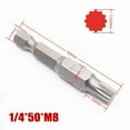 thumbnail image 1 of Bgsha 50mm 12 Point Torx Screwdriver Bit 6.35mm Hex Shank Magnetic -M-12 Optional, 1 of 5