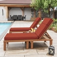 thumbnail image 6 of Kimunuk Outdoor Chaise Lounge Cushions set of 2, 80" x 26" x 4" Waterproof Pool Beach Recliner Replacement Cushions with Ties, Terra Red, 6 of 7
