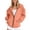 Orange, variant on Dpytoraw Women's Zip Up Hoodie, Solid Color with Pockets for Casual Wear Blue L
