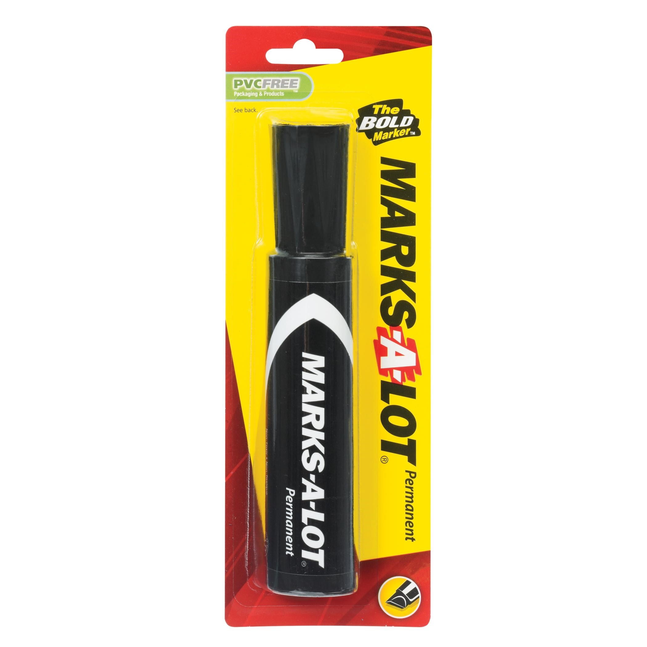 MarksALot Jumbo Chisel Tip Permanent Marker, Black (24138)