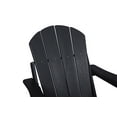 thumbnail image 5 of Lisonu Folding Adirondack Chair with Cup Holder, All-Weather HDPE Composite Patio Chair with Wood Texture, Heavy-Duty Outdoor Seating for Garden & Firepit, Black, 5 of 10