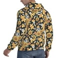 thumbnail image 3 of KLL Sunflowers Bee Print Mens Hoodie Long Sleeve Casual Pullover Hooded Sweatshirt Fashion Drawstring Hoodies with Pocket-Medium, 3 of 6