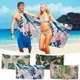 thumbnail image 1 of Toalla de playa de microfibra 30x60 pulgadas - Resistente a la arena, de secado rápido y compacta para viajar, piscina, gimnasio - Toalla de baño ultra suave y colorida, 1 of 8