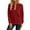 Red, variant on LEBONYARD Women's Trendy Half Zipper Crew Neck Small Dough Twists Solid Colored Tops Casual Loose Warm Fit Long Sleeve Round Neck Winter Sweaters