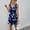 Navy, variant on Herrnalise Women's Summer Floral Print Dress Women's Sleeveless V-Neck Printing Bow-Knot Dress