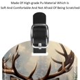 thumbnail image 4 of Square 2Pack PU Leather Christmas Elk Cruise Luggage Tag with Privacy Cover and Name ID Tag for Travel Handbags Backpacks Luggage Tags, 4 of 6