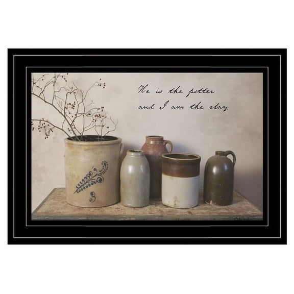 TrendyDecor4U He Is The Potter By Billy Jacobs Framed Print BJ811D-704G