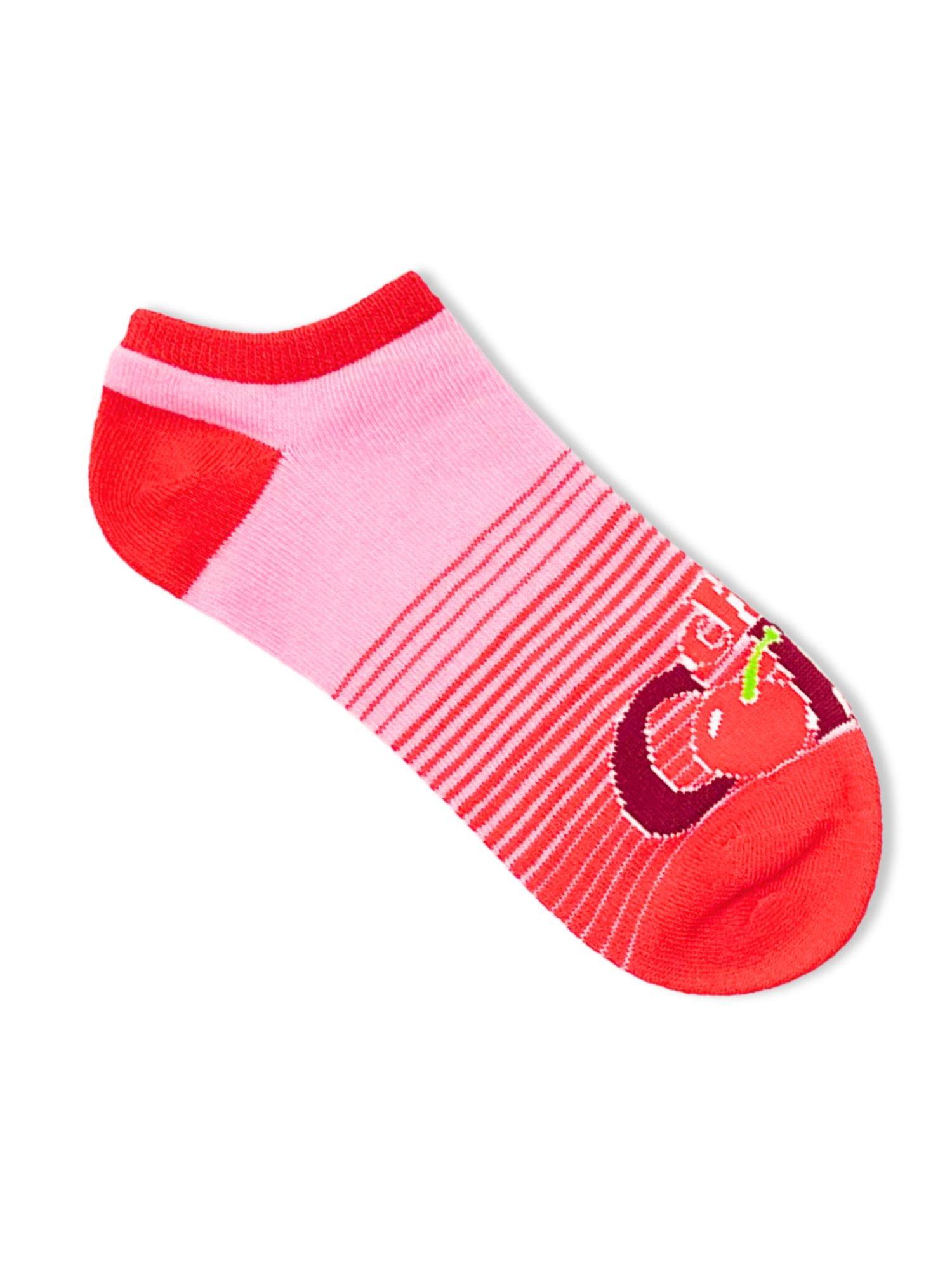 Cherry Coke Women's No-Show Socks, 3-Pack, Size 4-10