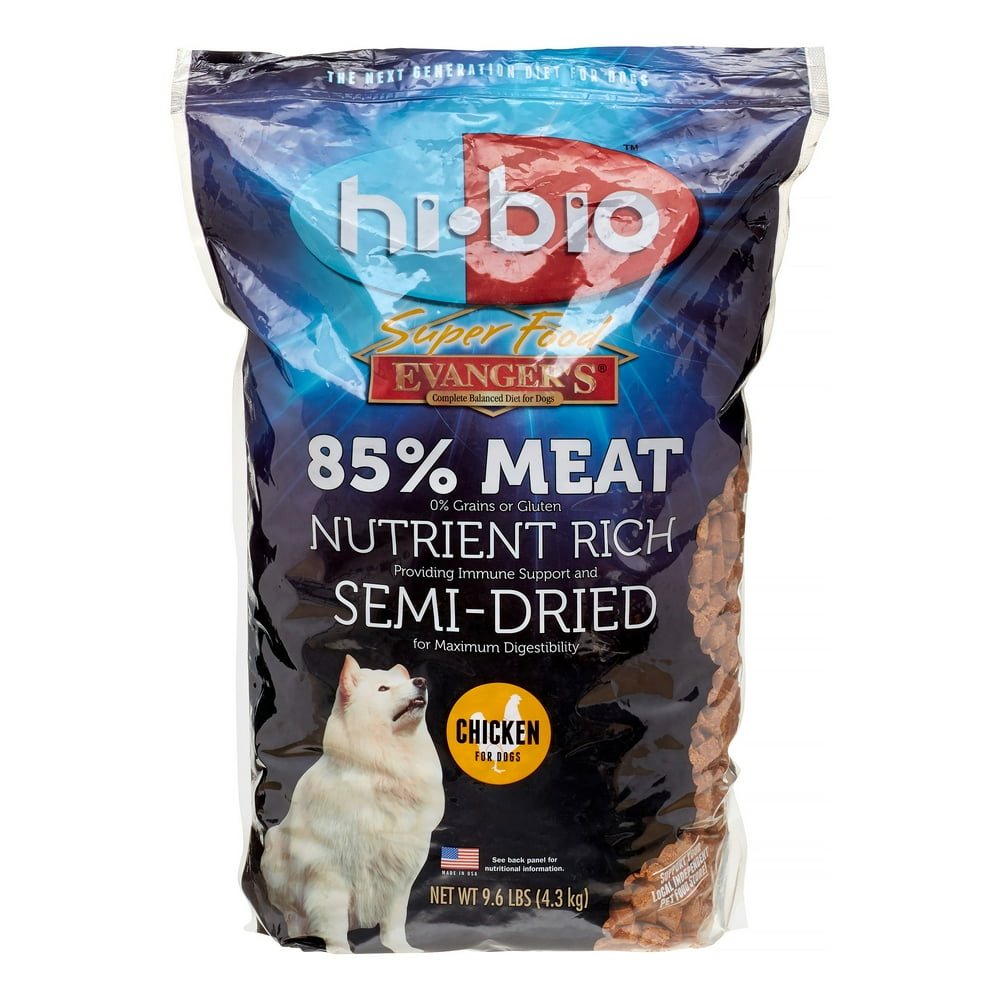 Evanger's HiBio Super Food Chicken All Stages SemiDried Dog Food, 9.6