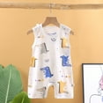 thumbnail image 2 of Xyant Boy Baby Clothes 0 3 6 9 12 18 24 Months Baby Girl Summer Romper Dinosaur Sleeveless Onesie Jumpsuit Outfit (Blue,6-12 Months), 2 of 4