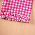 thumbnail image 5 of KPOPLK Toddler Baby Girl Clothes Sleeveless Plaid Ruffle Tanks Tops and Long Pants Summer Cute Outfit(Hot Pink&2,18-24 Months), 5 of 9