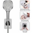 thumbnail image 2 of Soporte de ducha, soporte de cabezal de ducha autoadhesivo desmontable montado en la pared con ángulo ajustable, impermeable, resistente, montado en la pared para baño hotel, 2 of 5