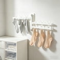 thumbnail image 4 of Oefntac Rotatable Foldable Drying Rack Multifunctional Hanger Multiple Clips Underwear Sock Wall Mounted No Drill, 4 of 6