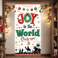 thumbnail image 4 of Decorative Design Christmas Banner Holy Night Joy to the World Holiday Decoration Outdoor Indoor Christmas Celebration Banner for Church Event Family Gathering Gift Decoration, 4 of 9