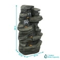thumbnail image 4 of Sunnydaze Stacked Shale Rock Polyresin Outdoor Water Fountain with Lights, 4 of 11