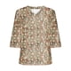 thumbnail image 2 of Blusa de Manga Corta Mujeres Cuello en V de Verano Impreso, Top Regular Casual Sexy para el Hogar Y el Uso Diario, 2 of 3