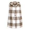 thumbnail image 6 of UDAUDU Womens Fleece Vests Fall Winter Fuzzy Button Down Hooded Plaid Vest | Fluffy Cute Plaid Checkered Vests Long Vests Holiday Sherpa Sleeveless Jacket Fall Clothes for Women XL, 6 of 8