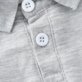 thumbnail image 5 of LIJCC Boys Toddler Long Sleeve Polo Shirt Boys Girls Button down Solid Color Lapel Shirt Casual Kids Polos Autumn Casual Top(Grey,5-6 Years), 5 of 8
