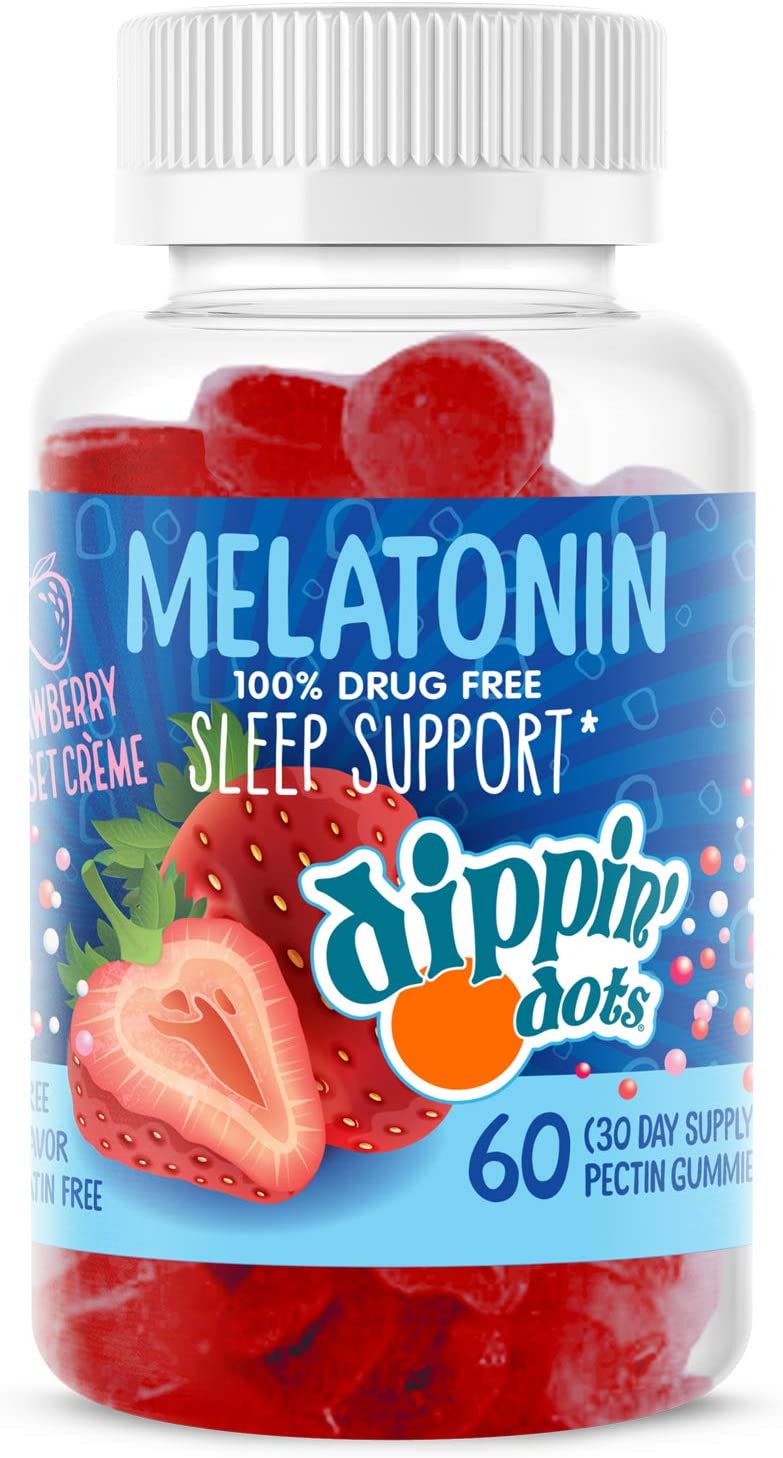 dippin' dots Melatonin Sleep Gummies (60 Count) Strawberry Sunset