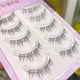 thumbnail image 5 of 5 Pairs Long Fishtail Soft Eyelashes Lightweight Slender Fluffy Soft Lashes For Shopping Dating Party Makeup, 5 of 5