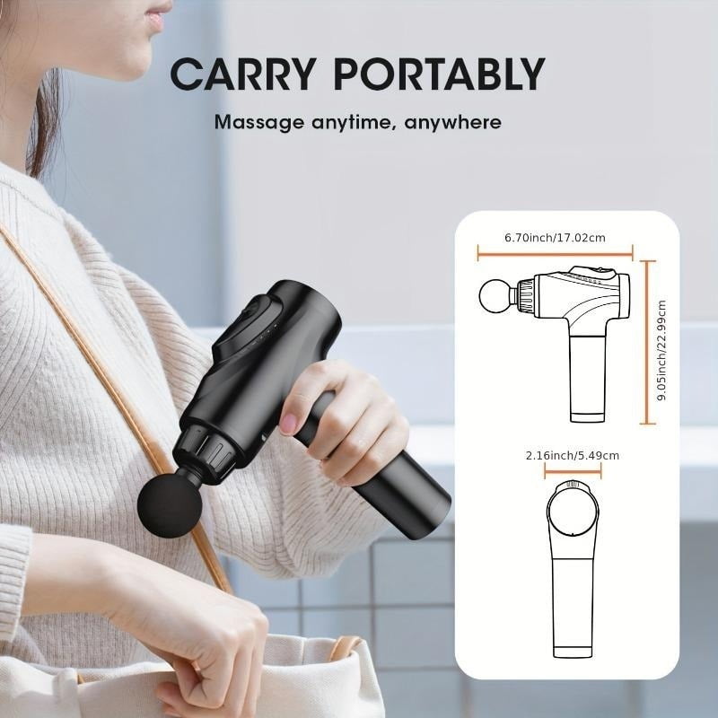 Massage Gun Deep Tissue, Percussion Massage Gun with 9 Attachments & 30 Speed, Handheld Electric Back Massager for Pain Relief- Gifts for Man Women