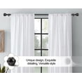 thumbnail image 4 of KAMANINA 7/8" Adjustable Single Curtain Rod with Netted Texture Finial, 28 - 48", Black, 4 of 7