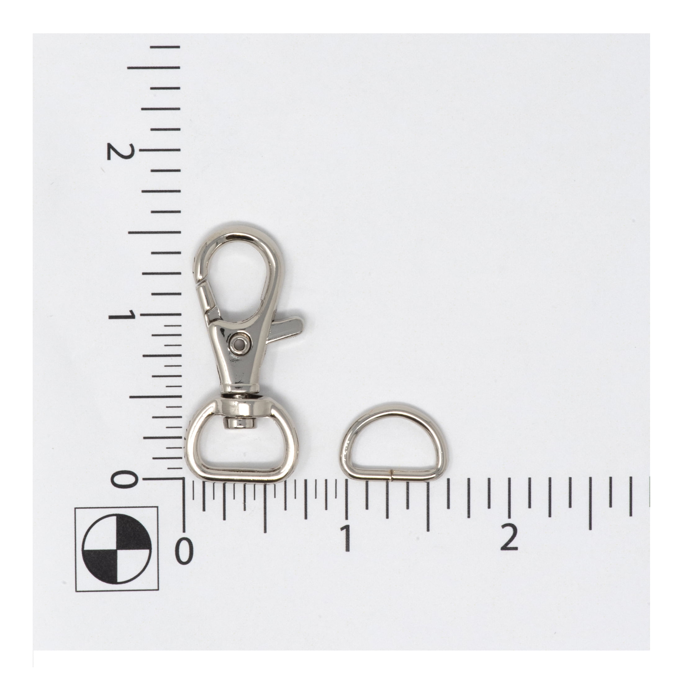 (2 pack) Dritz 1/2" Silver Swivel Hook with D-Ring, 3 Count