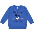 thumbnail image 2 of Inktastic My Great Aunt Loves Me Heart Toddler Sweatshirt, 2 of 4