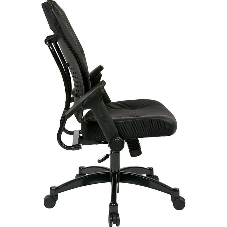Black Bonded Leather Seat and Back Managers Chair Walmart