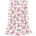 thumbnail image 2 of Honeii Watermelon Print Fleece Blanket - Throw Blanket for Bed, Sofa, Couch, Camping, and Travel , Microplush Ultra Soft Warm Blanket-40"x30", 2 of 7