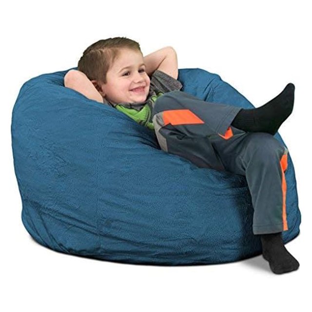 Ultimate Sack 30-Inch Kids Bean Bag Chair Oversized Foam Seat, Cloud Suede Cover