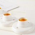 thumbnail image 2 of 10pcs E27 Plastic Screw Lamp Holder Round Lamp Holder Bulb Socket Holder Adapter, 2 of 5