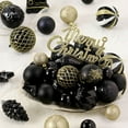 thumbnail image 2 of Lumiparty 65 pcs Christmas Ball Ornaments Set, Shatterproof Xmas Balls Decorative Hanging Ornaments, Tree Ornaments Assorted Set with Hooks for Xmas Tree Holiday Wreath Garland Swag Decor, Black, 2 of 9
