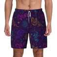 thumbnail image 2 of Goofa Colorful Snake Printed Men's Swim Trunks Board Shorts Quick Dry Mens Swimming Trunks with Compression Liner,Breathable Fit Hawaii Beach Shorts-Large, 2 of 9