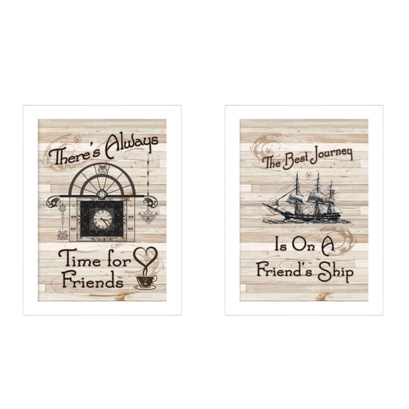 TrendyDecor4U Friendship Journey 2-Piece Vignette Wall Art V422-712W