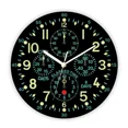 thumbnail image 2 of Luxury Faux Gold Minimalist Aviation Aircraft Large Wall Clock for Pilot Airplane Flight Round Wall Watch Living Room Home Decor（14 Inch）, 2 of 6