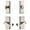 Polished Nickel, variant on Grandeur 834562 Carre Solid Brass Right Handed Single Cylinder Keyed Entry Leverset And