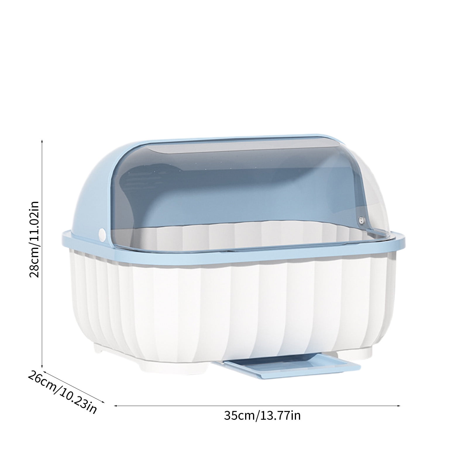 Portable Dinnerware Drainer Organizer,Dish Racks with Lid Cover for Kitchen Counter Plastic Kitchen Cabinet Organizer Dish Drying Rack Utensil Holder Plates Bowls Saving Space