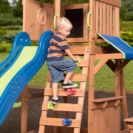 Backyard Discovery Cedar Point Wooden Swing Set Walmart Com