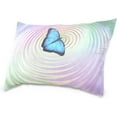 thumbnail image 2 of Butterfly Effect Velvet Oblong Lumbar Plush Throw Pillow Cover/Shams Cushion Case - 20x30in - Decorative Invisible Zipper Design for Couch Sofa Pillowcase Only, 2 of 7