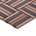 thumbnail image 4 of Modket TDH377RG Rose Gold Copper Color Metallic Metal Brown Glass Parquet Mosaic Tile Backsplash, 4 of 5